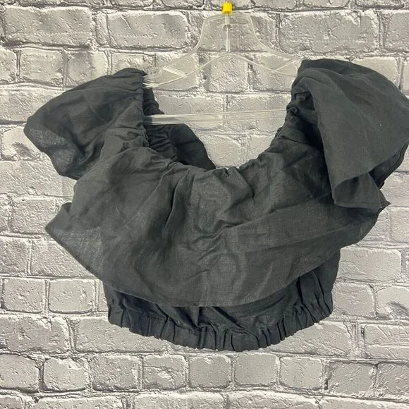 Banana Republic Meridian Black  Linen Pant with Matching Top Size S 4 - Picture 9 of 12